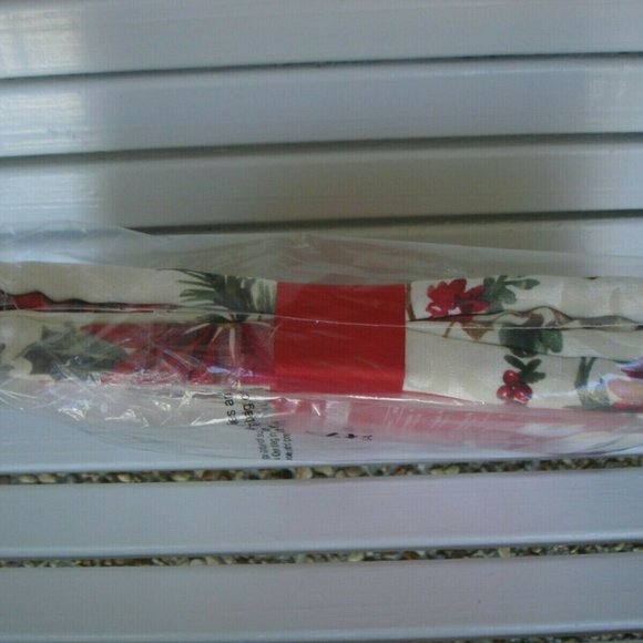 60" x 102" OBLONG Fabric Tablecloth FOOD NETWORK Christmas Winter Juniper - Picture 5 of 8